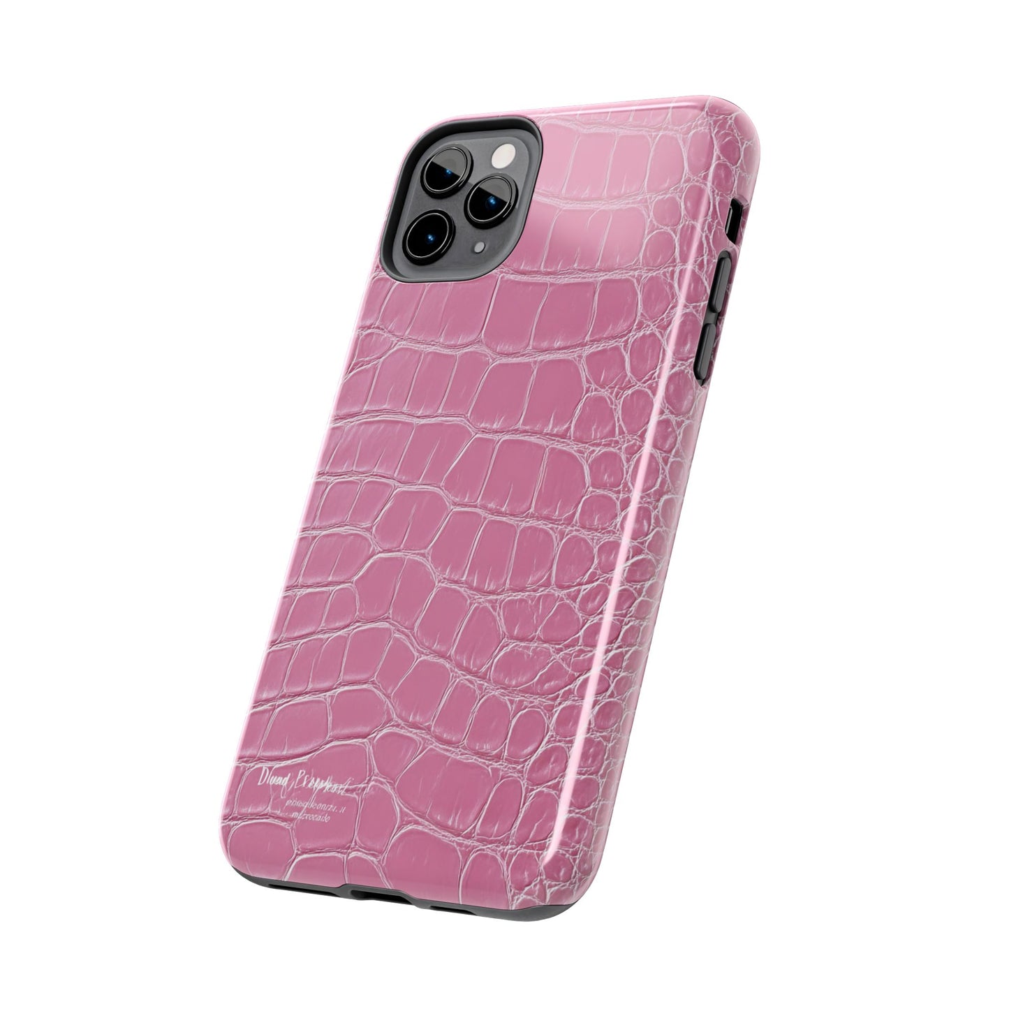 Pink Crocodile Leather