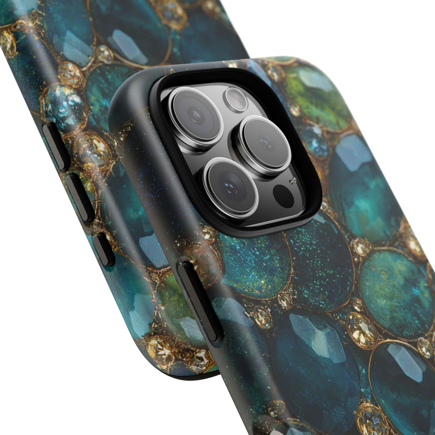 Blue Gemstones (iPhone Pro Max - iPhone X) [Tough Case]