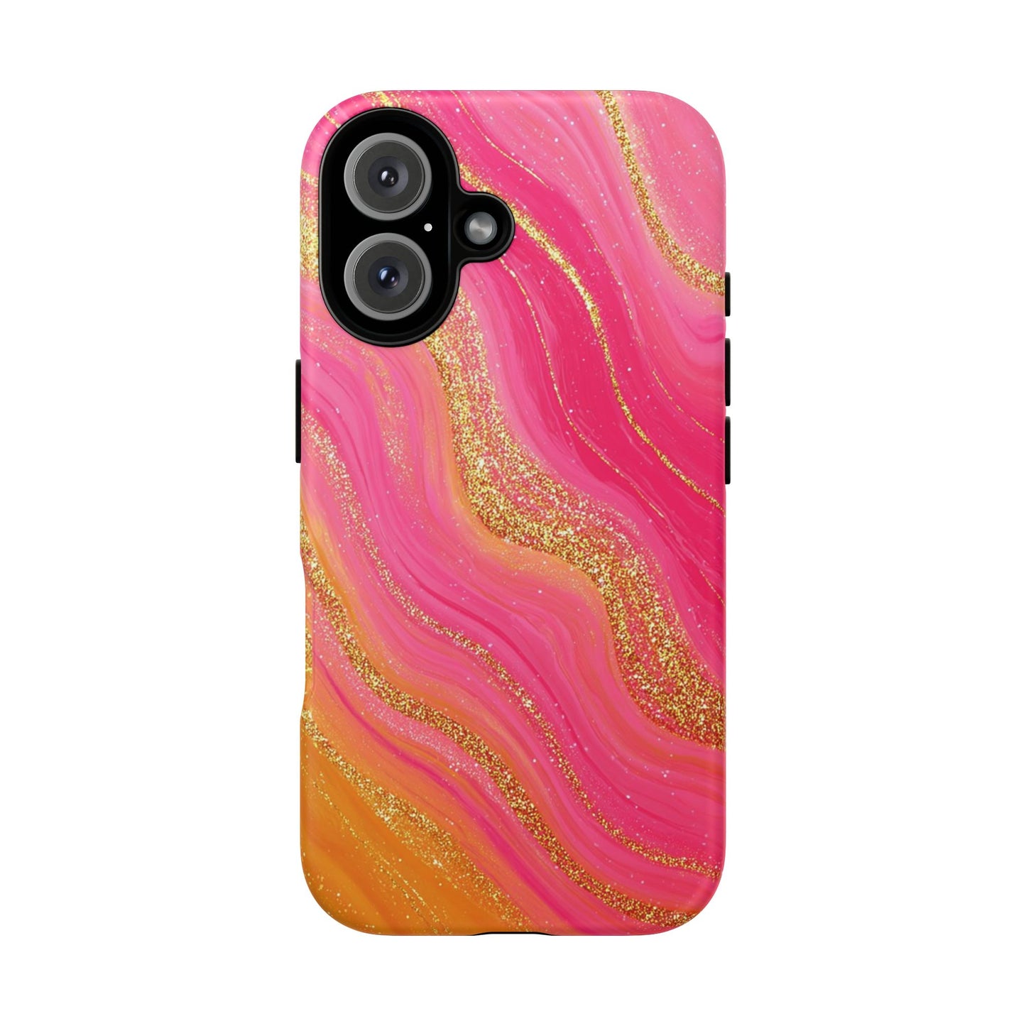 Pink and Glitter Gold Marble [TOUGH CASE]