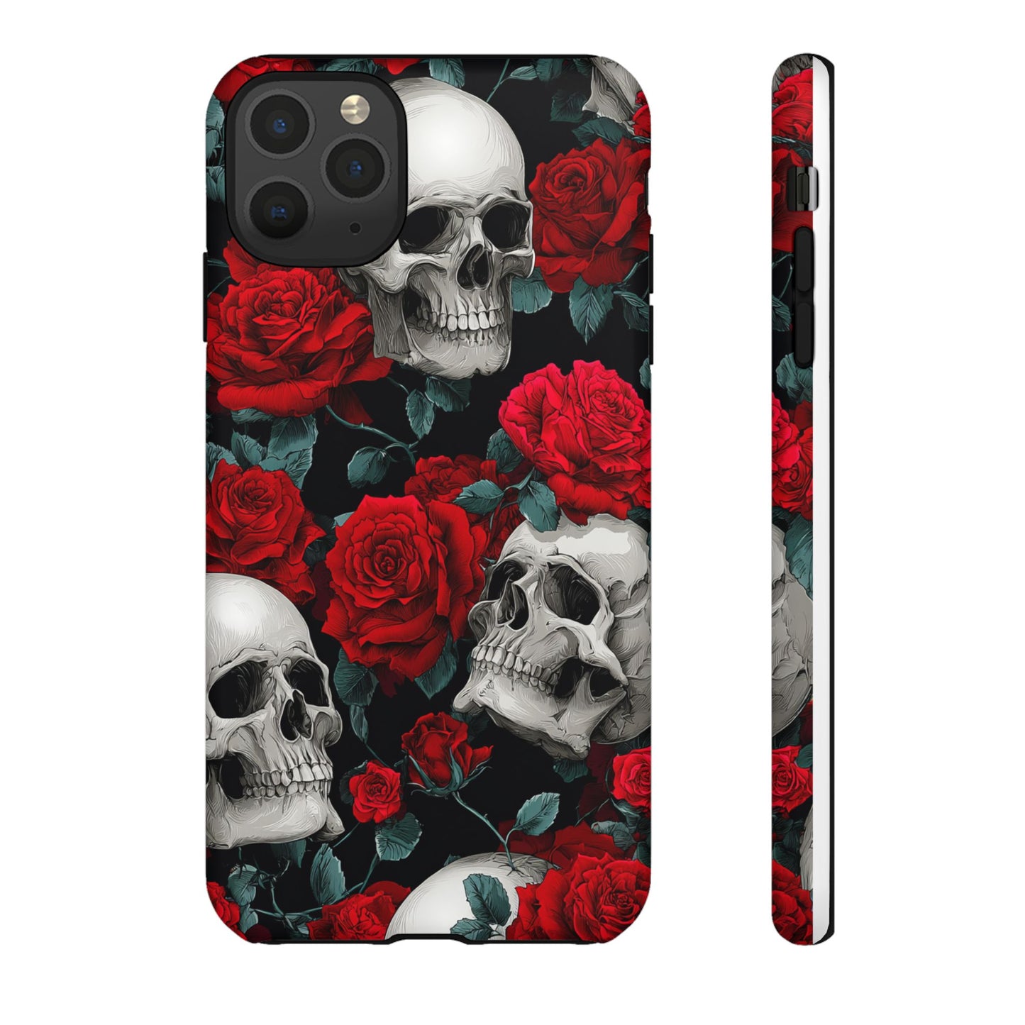 LOW STOCK Skull & Red Roses [TOUGH CASE]