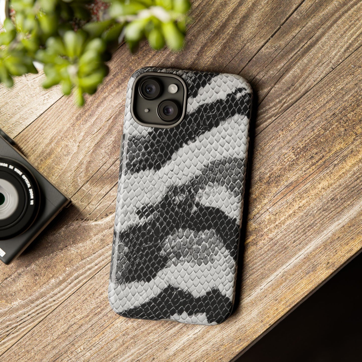 Black & White Snakeskin [TOUGH CASE]