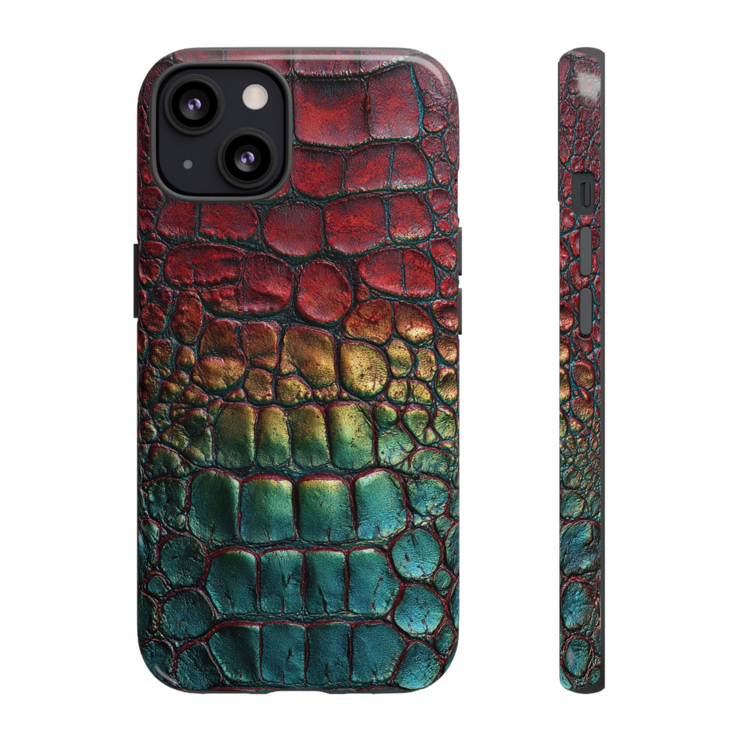 Red, Yellow, Blue Crocodile Skin [TOUGH CASE]
