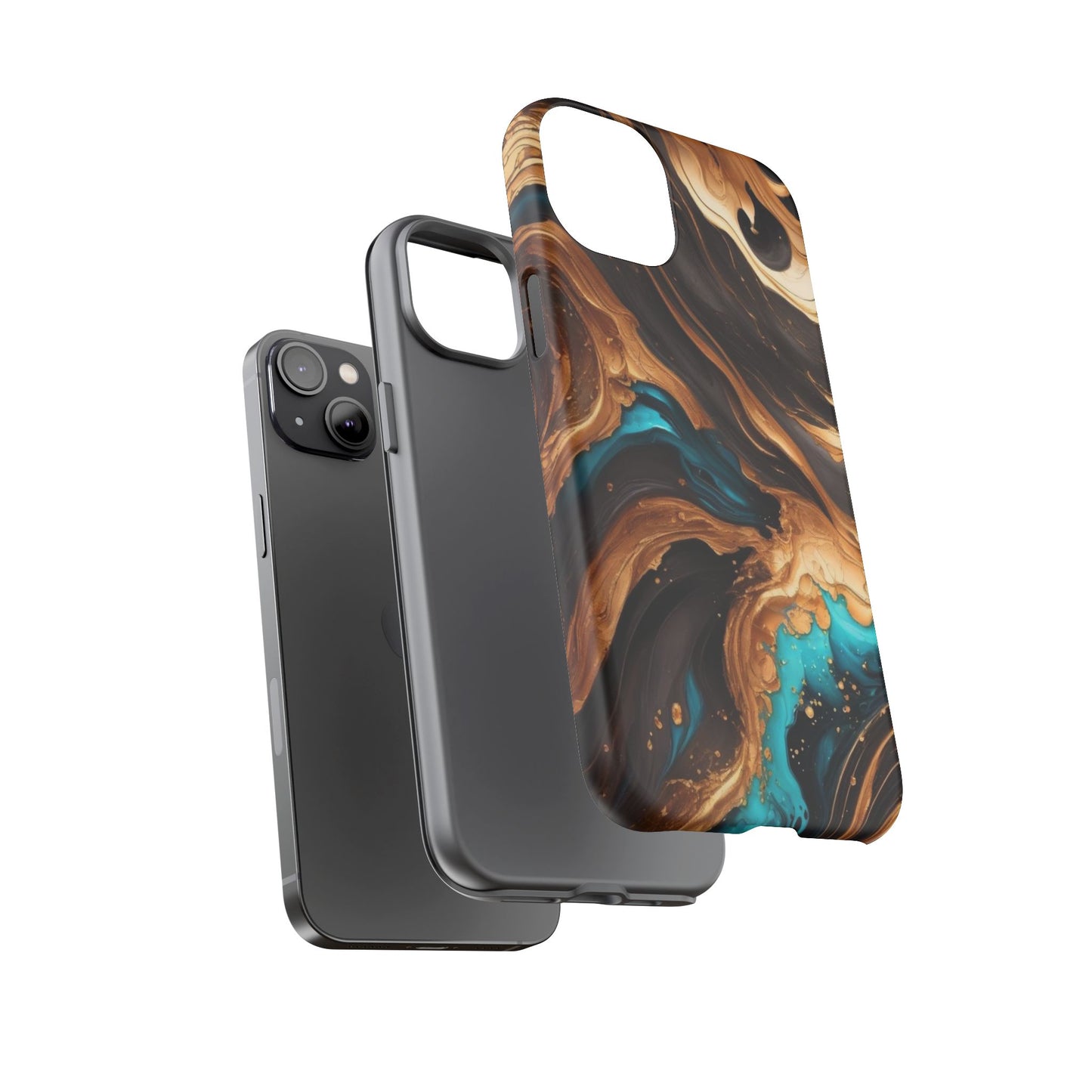 Metallic Swirls (iPhone X - iPhone 17 Pro Max) [TOUGH CASE]