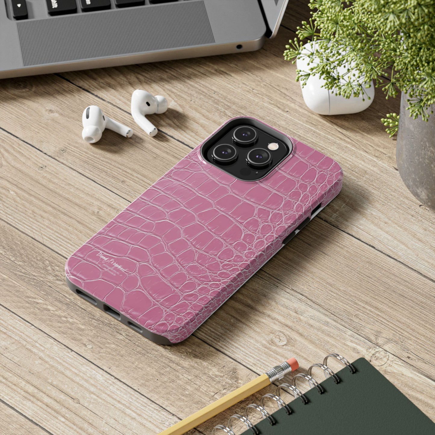 Pink Crocodile Leather