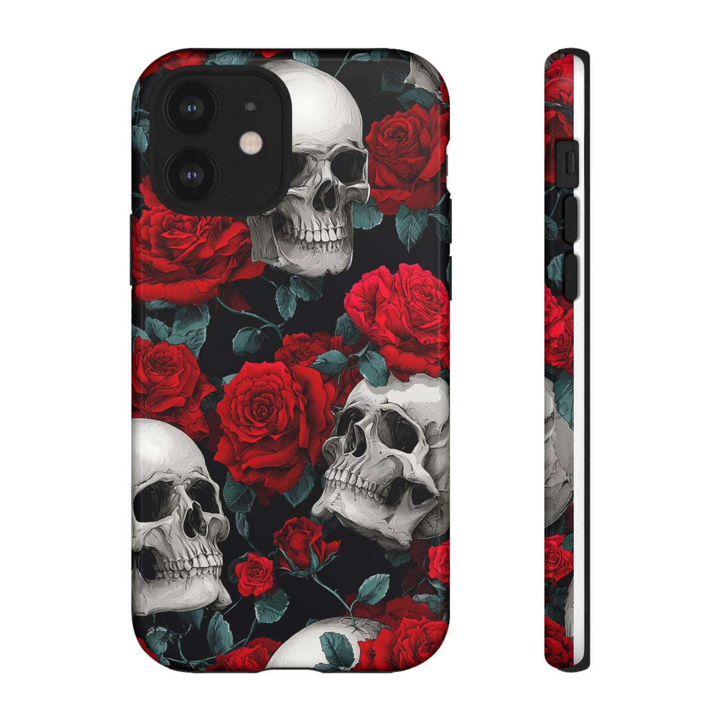 LOW STOCK Skull & Red Roses [TOUGH CASE]
