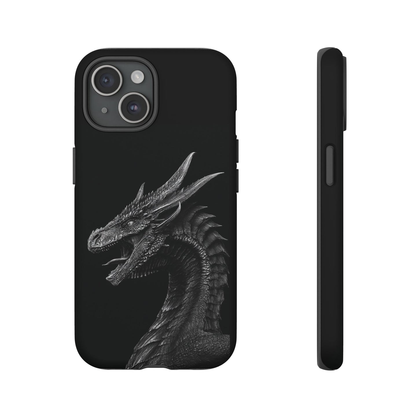 Black & White Dragon (iPhone X - iPhone 17 Pro Max) [TOUGH CASE]