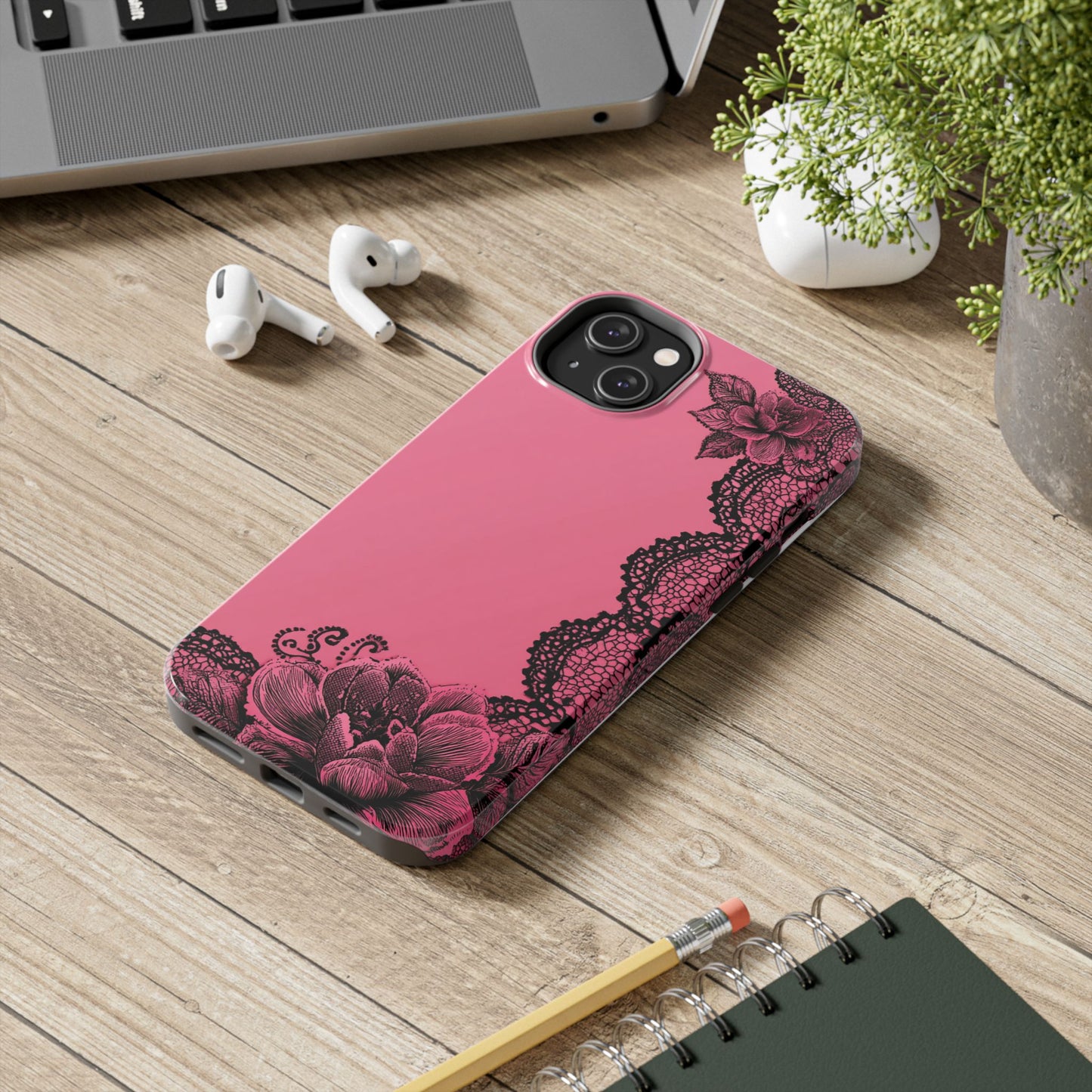 Pink Floral Lace