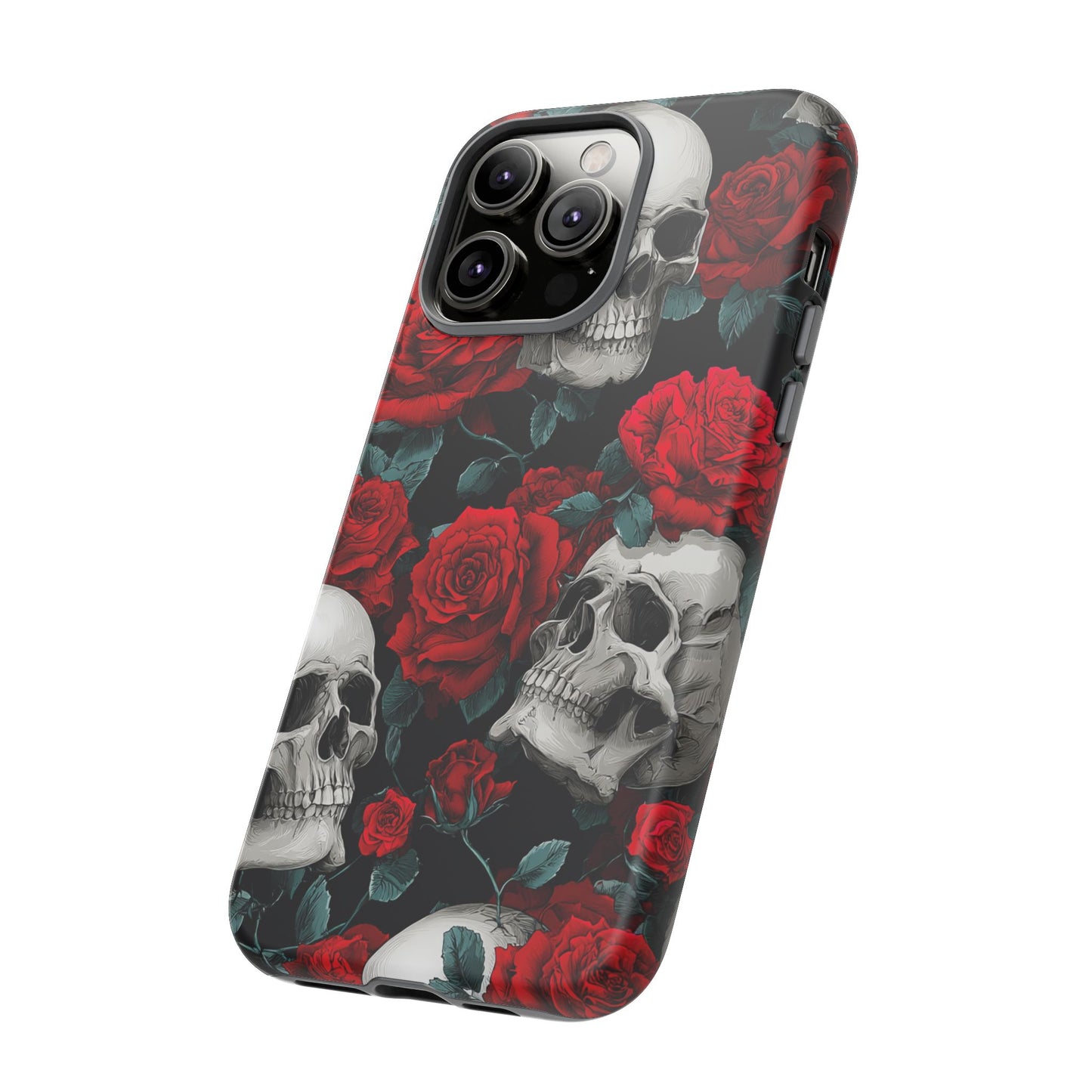 LOW STOCK Skull & Red Roses [TOUGH CASE]
