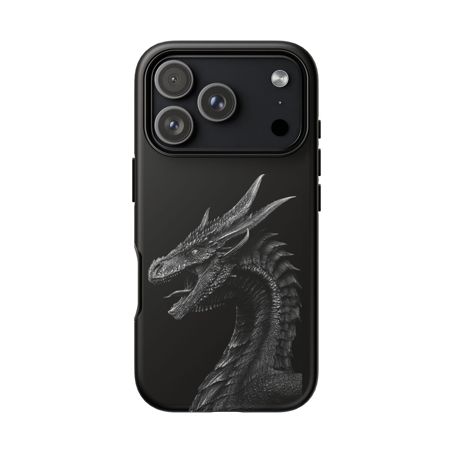 Black & White Dragon (iPhone X - iPhone 17 Pro Max) [TOUGH CASE]