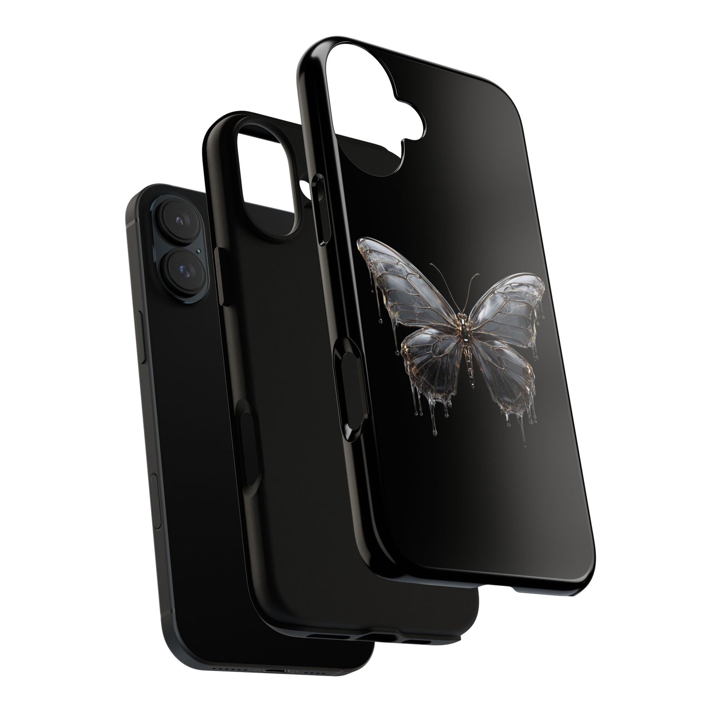 Metallic Butterfly (iPhone X - iPhone 17 Pro Max) [TOUGH CASE]
