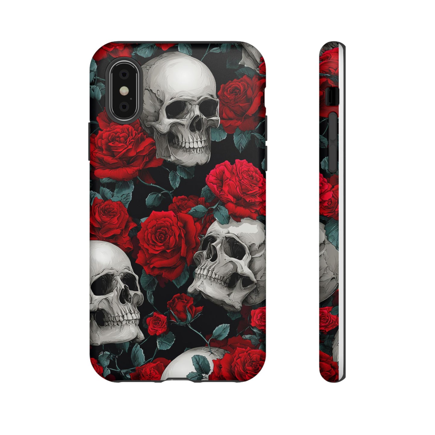 LOW STOCK Skull & Red Roses [TOUGH CASE]