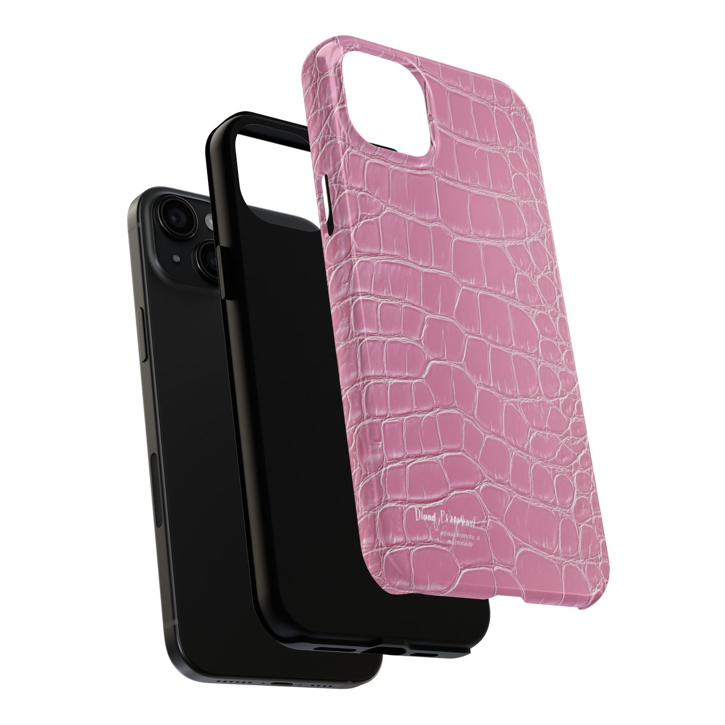 Pink Crocodile Leather