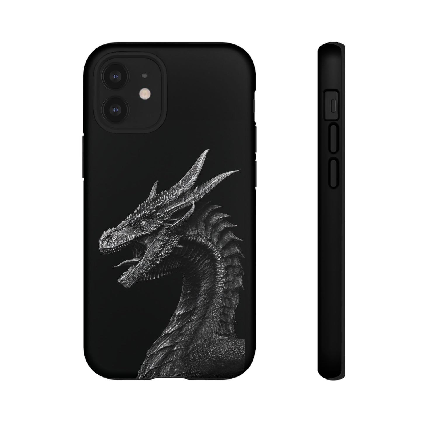 Black & White Dragon (iPhone X - iPhone 17 Pro Max) [TOUGH CASE]
