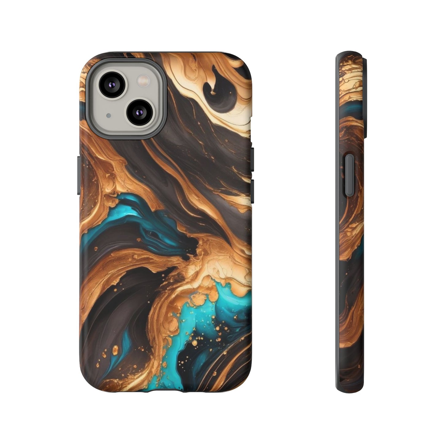 Metallic Swirls (iPhone X - iPhone 17 Pro Max) [TOUGH CASE]