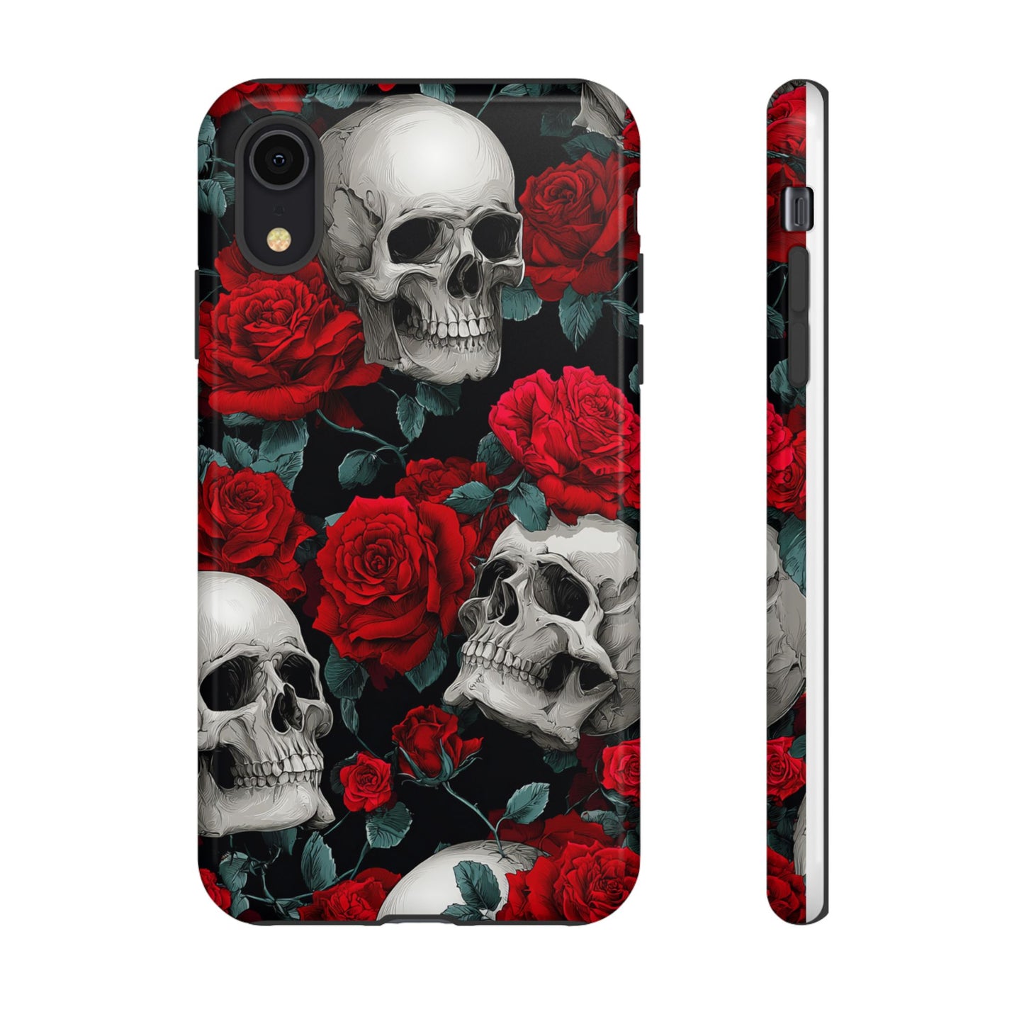 LOW STOCK Skull & Red Roses [TOUGH CASE]
