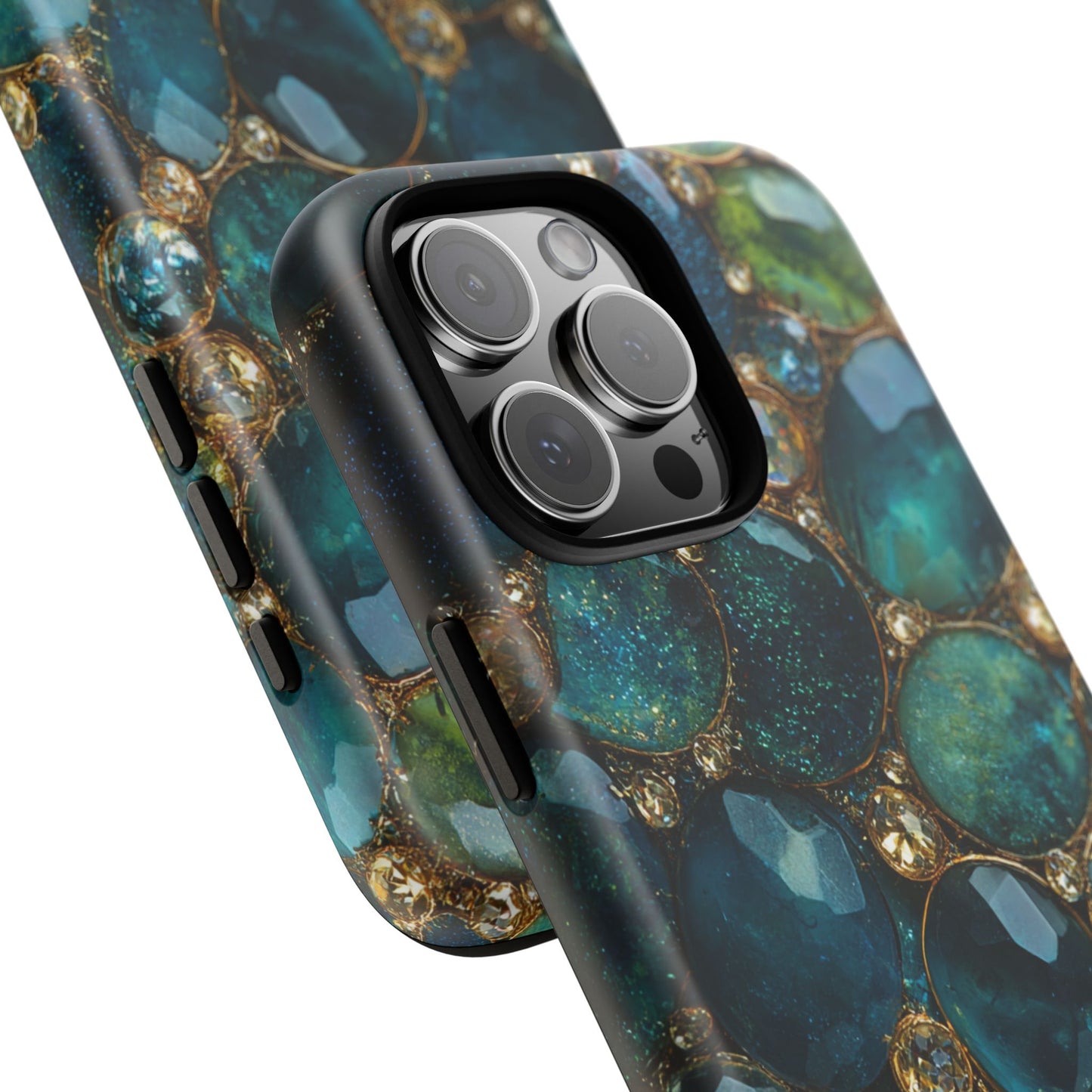 Blue Gemstones (iPhone Pro Max - iPhone X) [Tough Case]