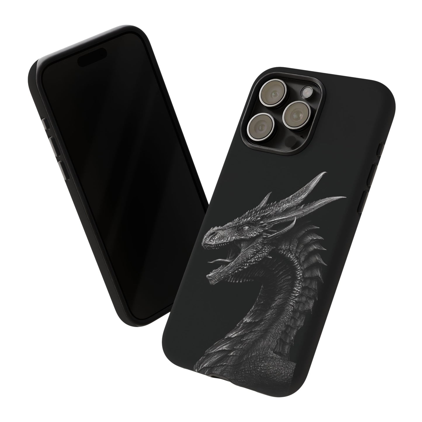 Black & White Dragon (iPhone X - iPhone 17 Pro Max) [TOUGH CASE]