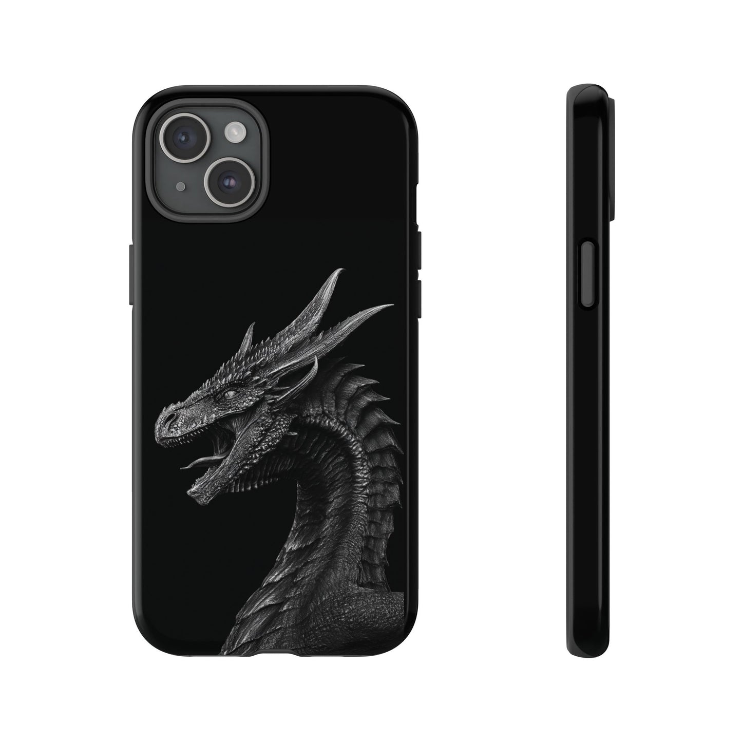 Black & White Dragon (iPhone X - iPhone 17 Pro Max) [TOUGH CASE]