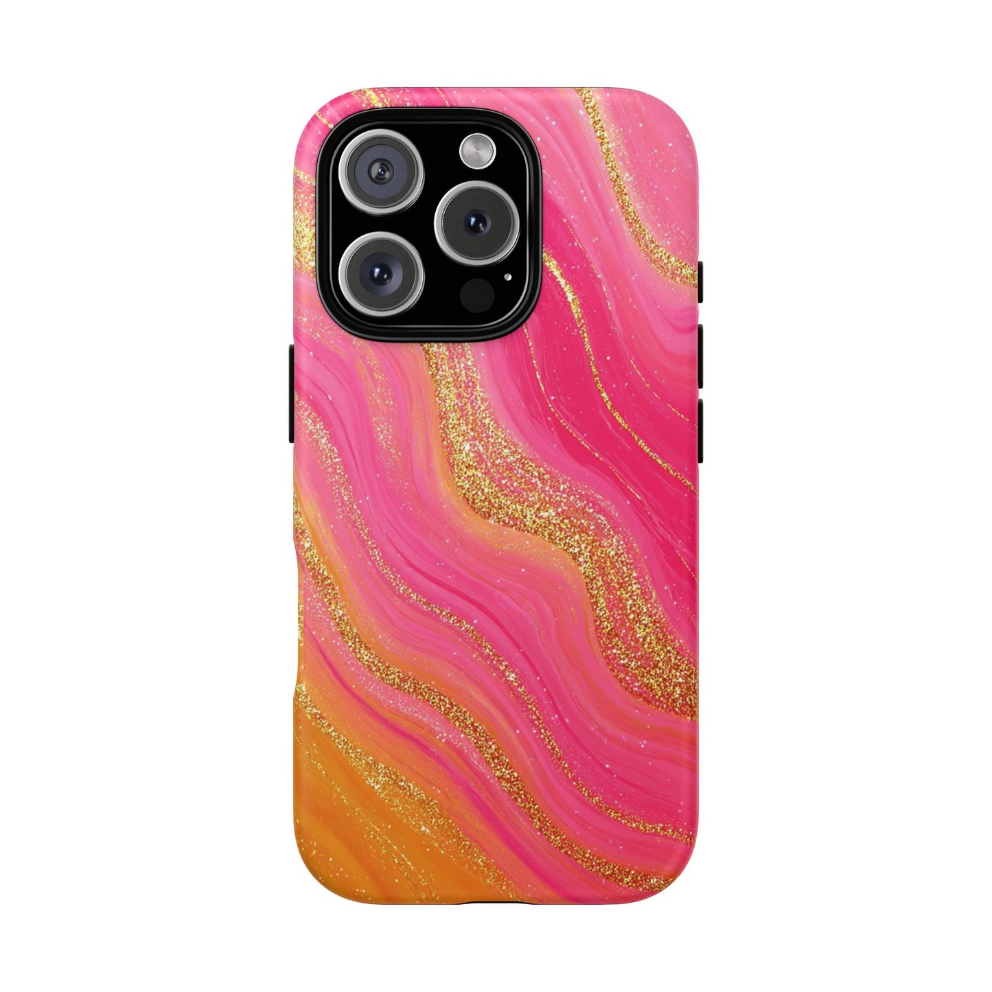 Pink and Glitter Gold Marble [TOUGH CASE]