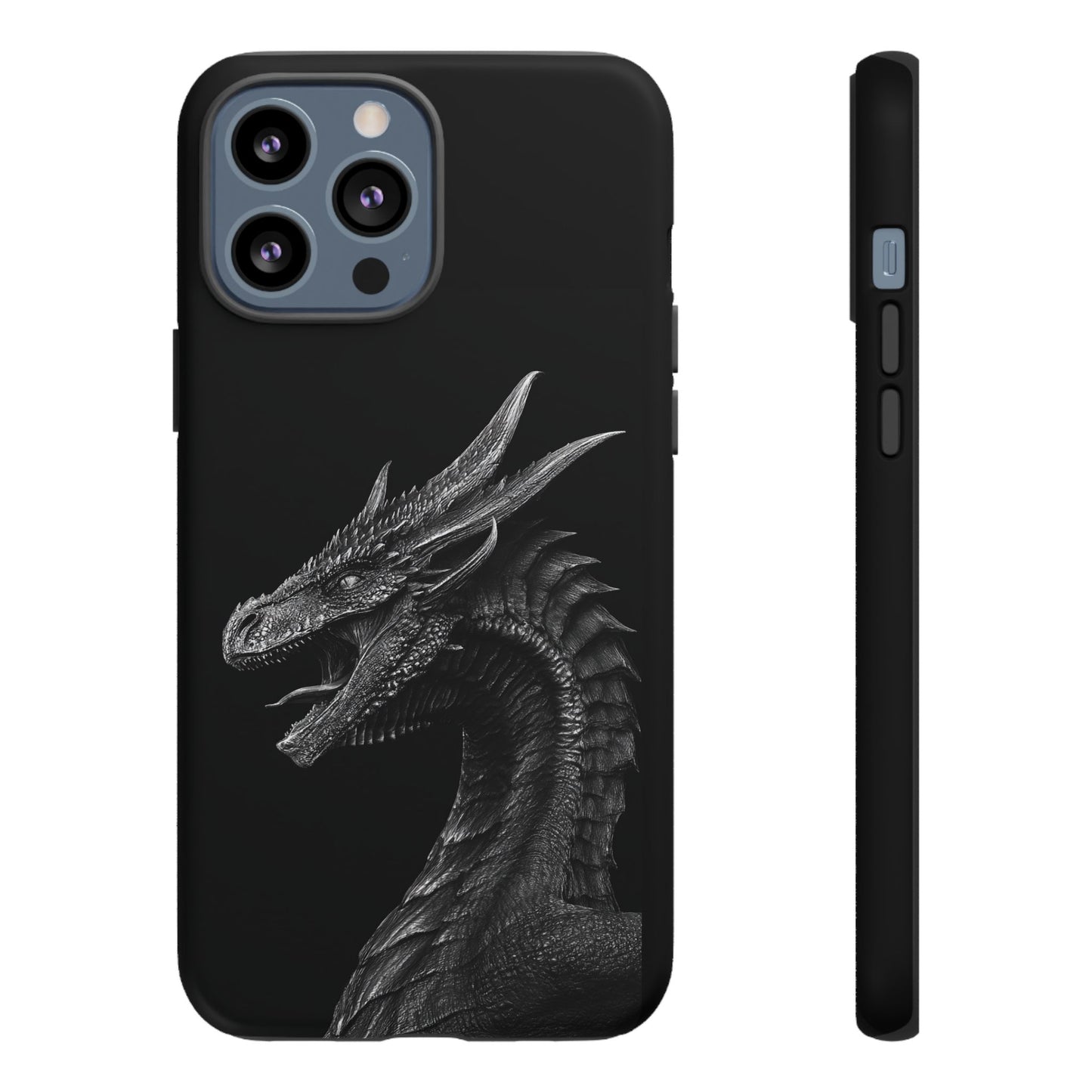 Black & White Dragon (iPhone X - iPhone 17 Pro Max) [TOUGH CASE]