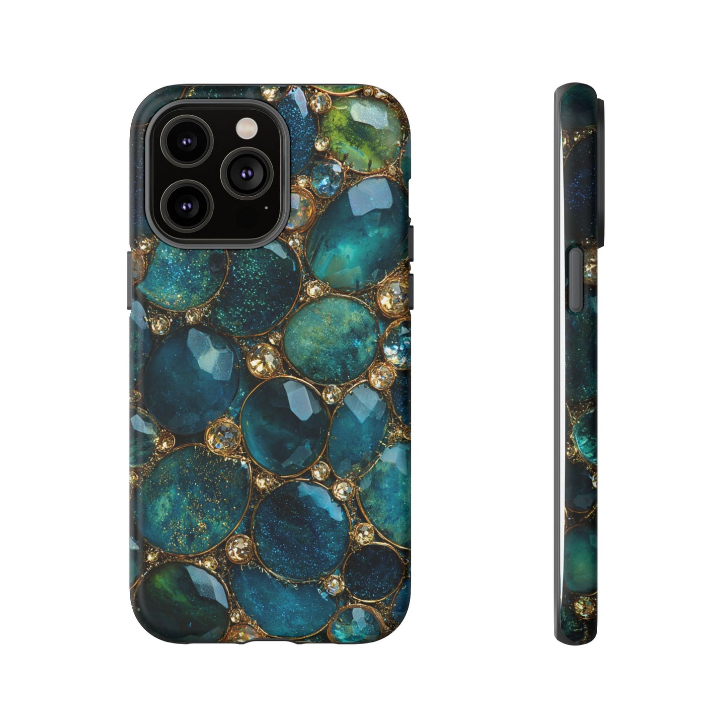 Blue Gemstones (iPhone Pro Max - iPhone X) [Tough Case]