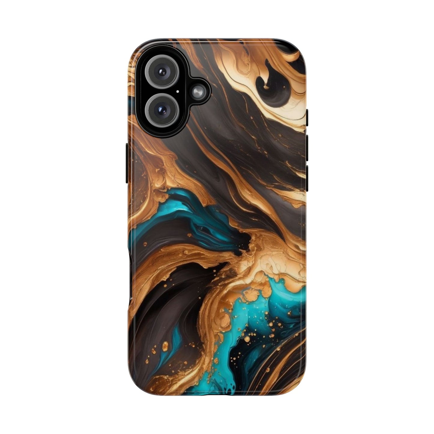 Metallic Swirls (iPhone X - iPhone 17 Pro Max) [TOUGH CASE]