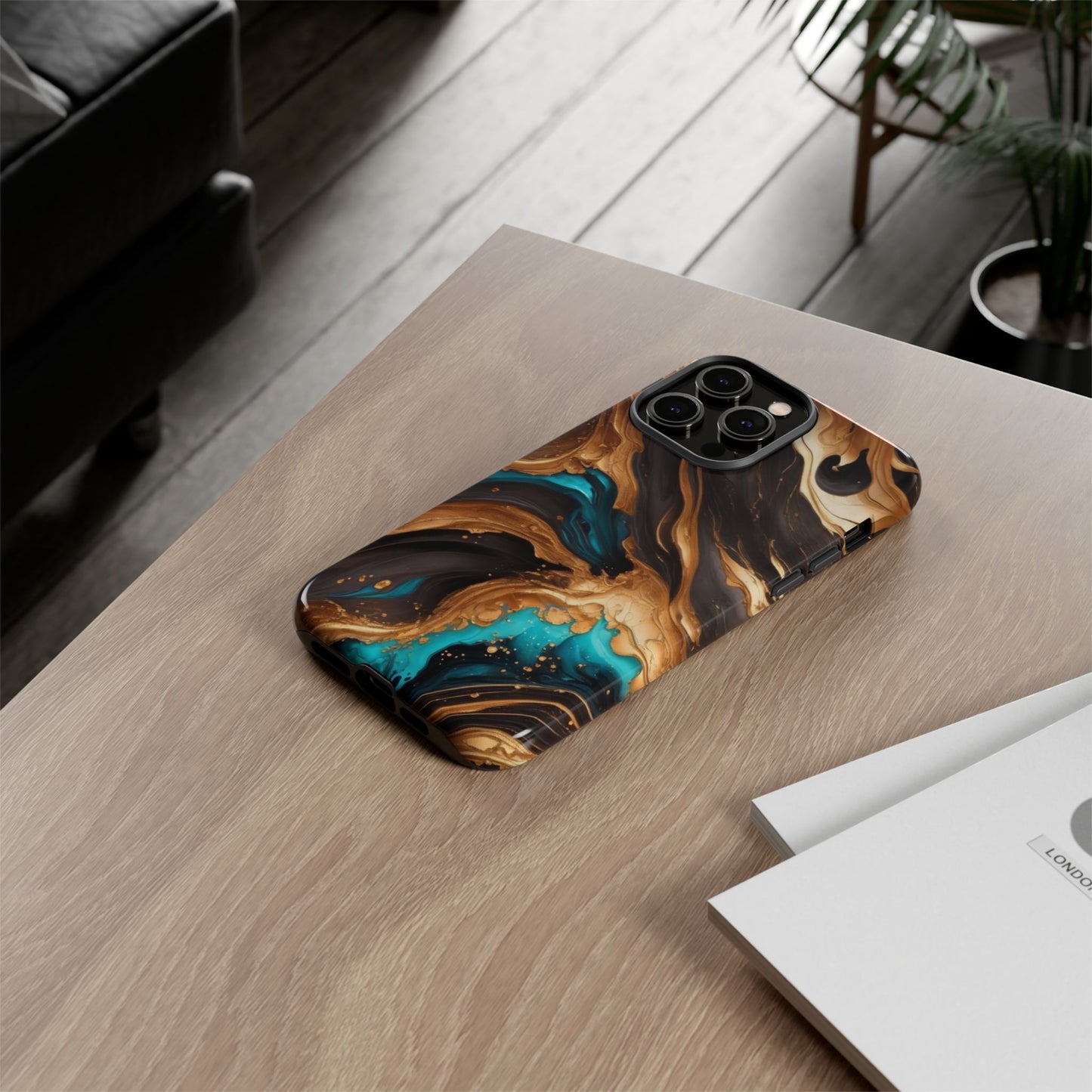 Metallic Swirls (iPhone X - iPhone 17 Pro Max) [TOUGH CASE]