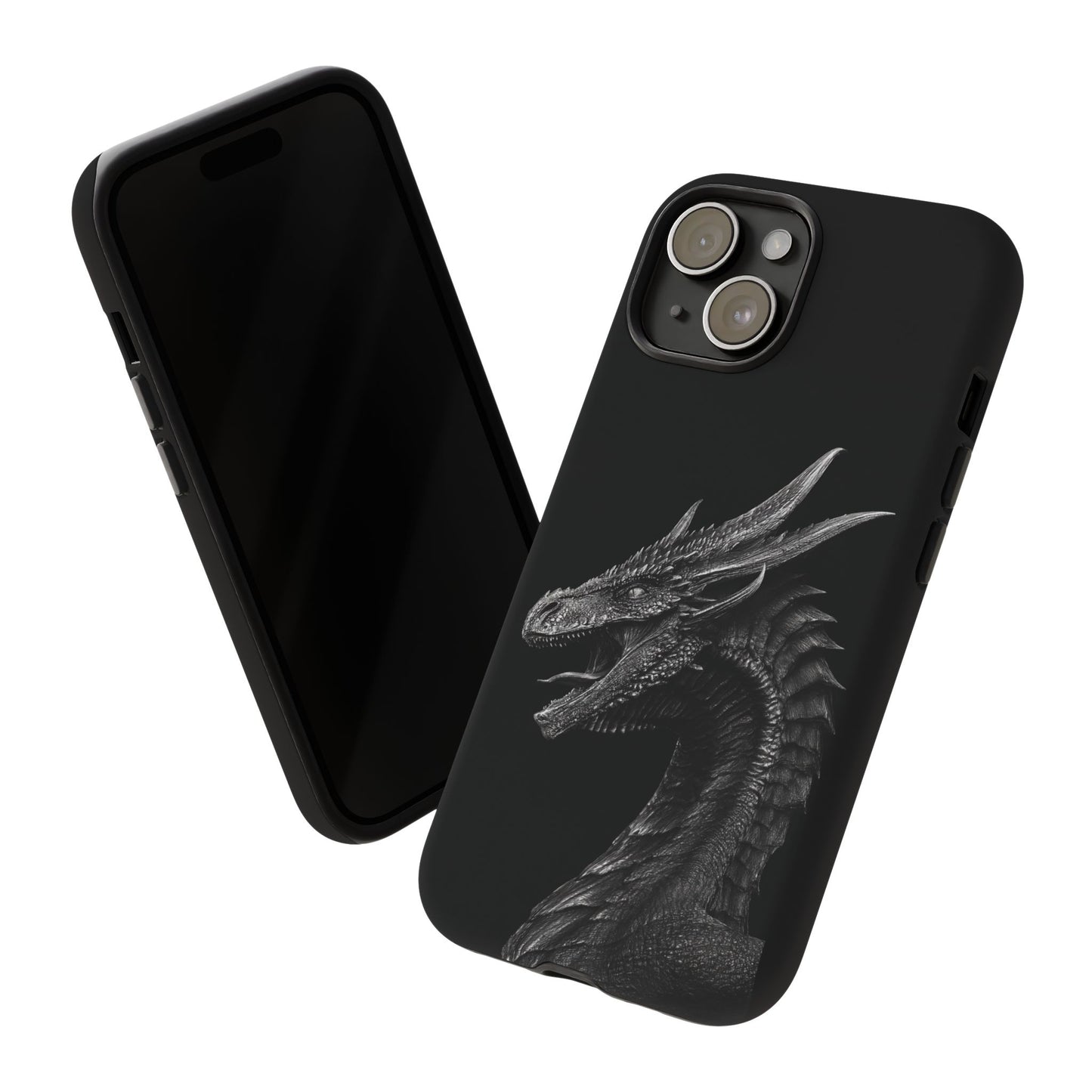 Black & White Dragon (iPhone X - iPhone 17 Pro Max) [TOUGH CASE]