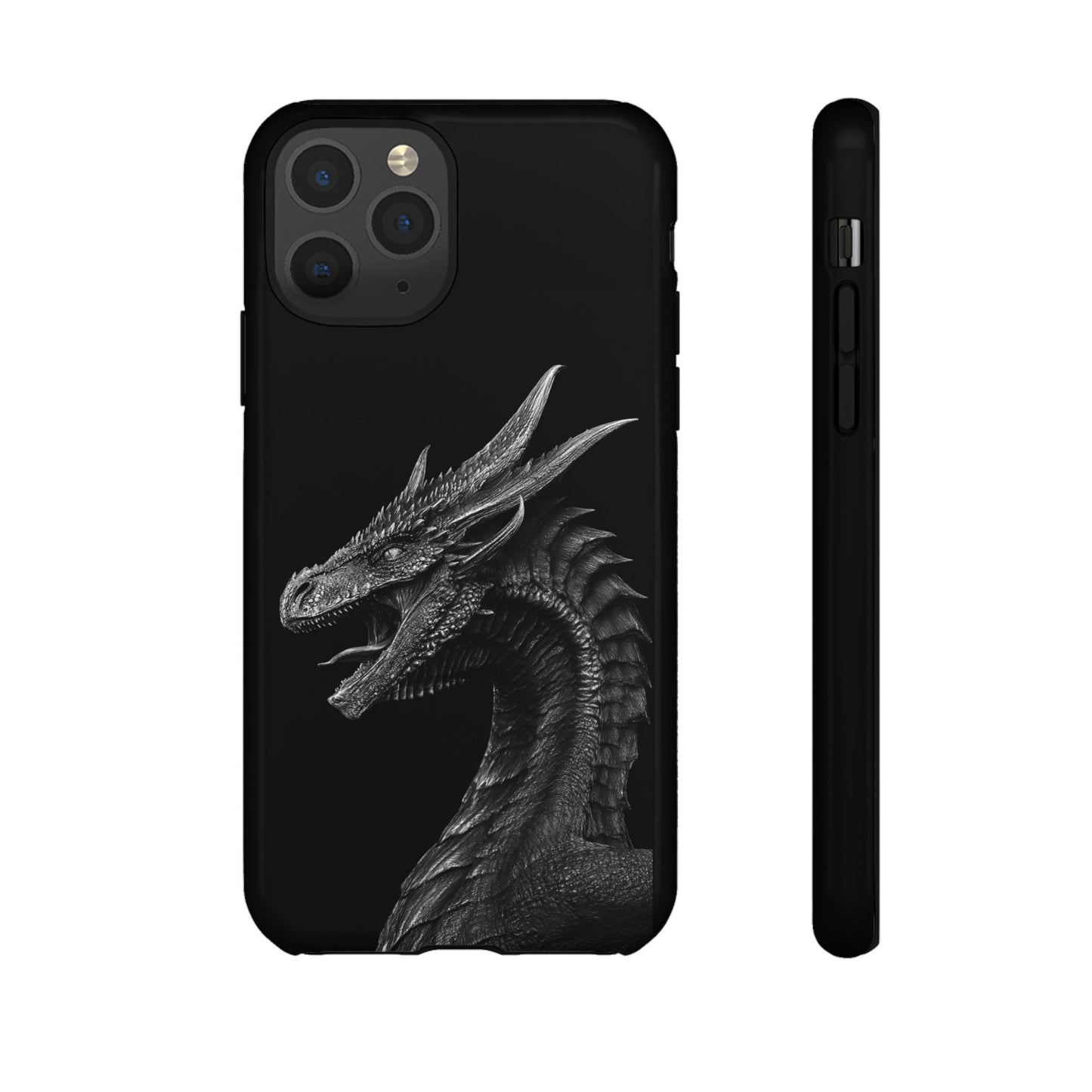 Black & White Dragon (iPhone X - iPhone 17 Pro Max) [TOUGH CASE]