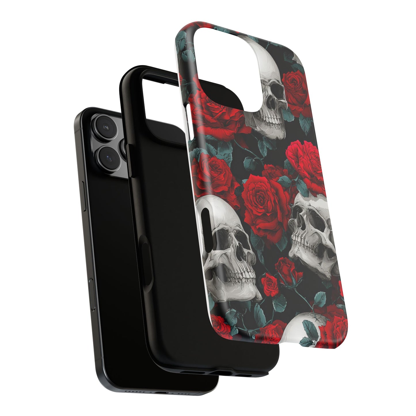 LOW STOCK Skull & Red Roses [TOUGH CASE]