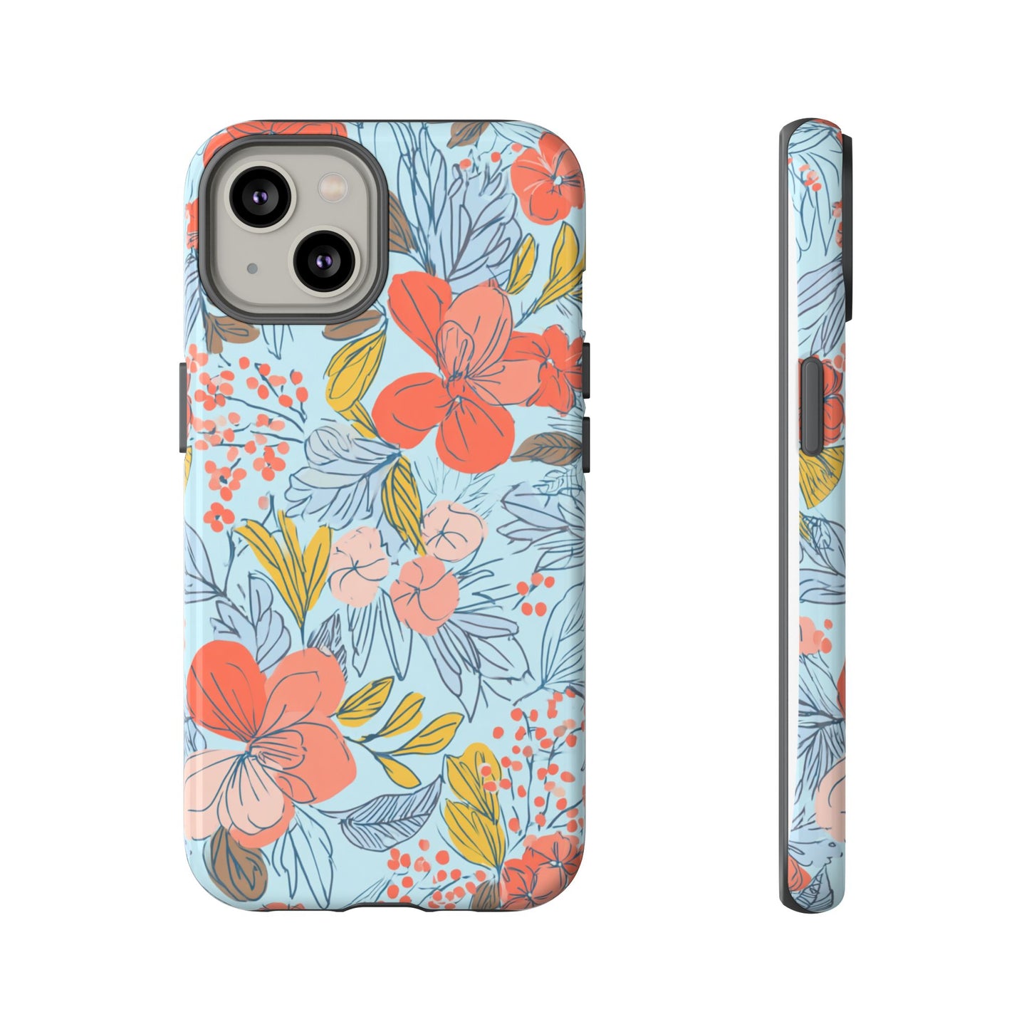 Floral 02 (iPhone X - iPhone 17 Pro Max) [TOUGH CASE]