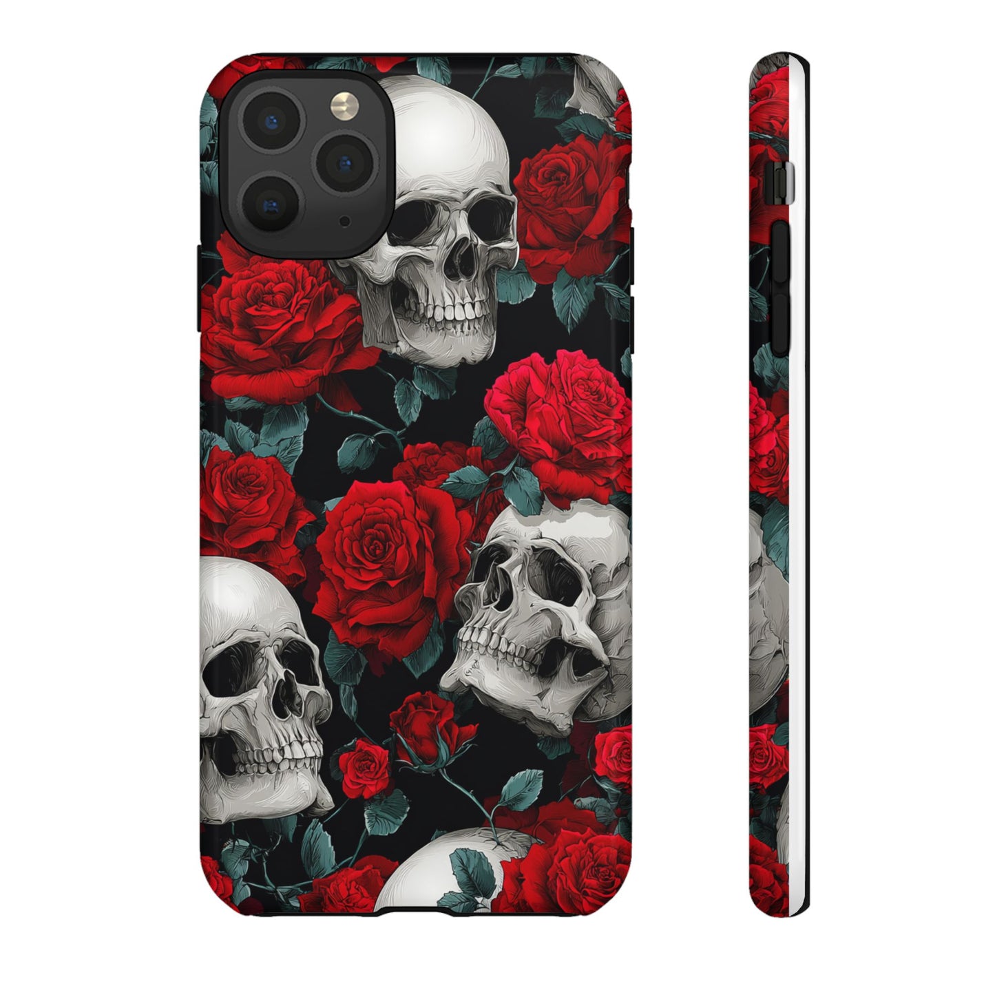 LOW STOCK Skull & Red Roses [TOUGH CASE]