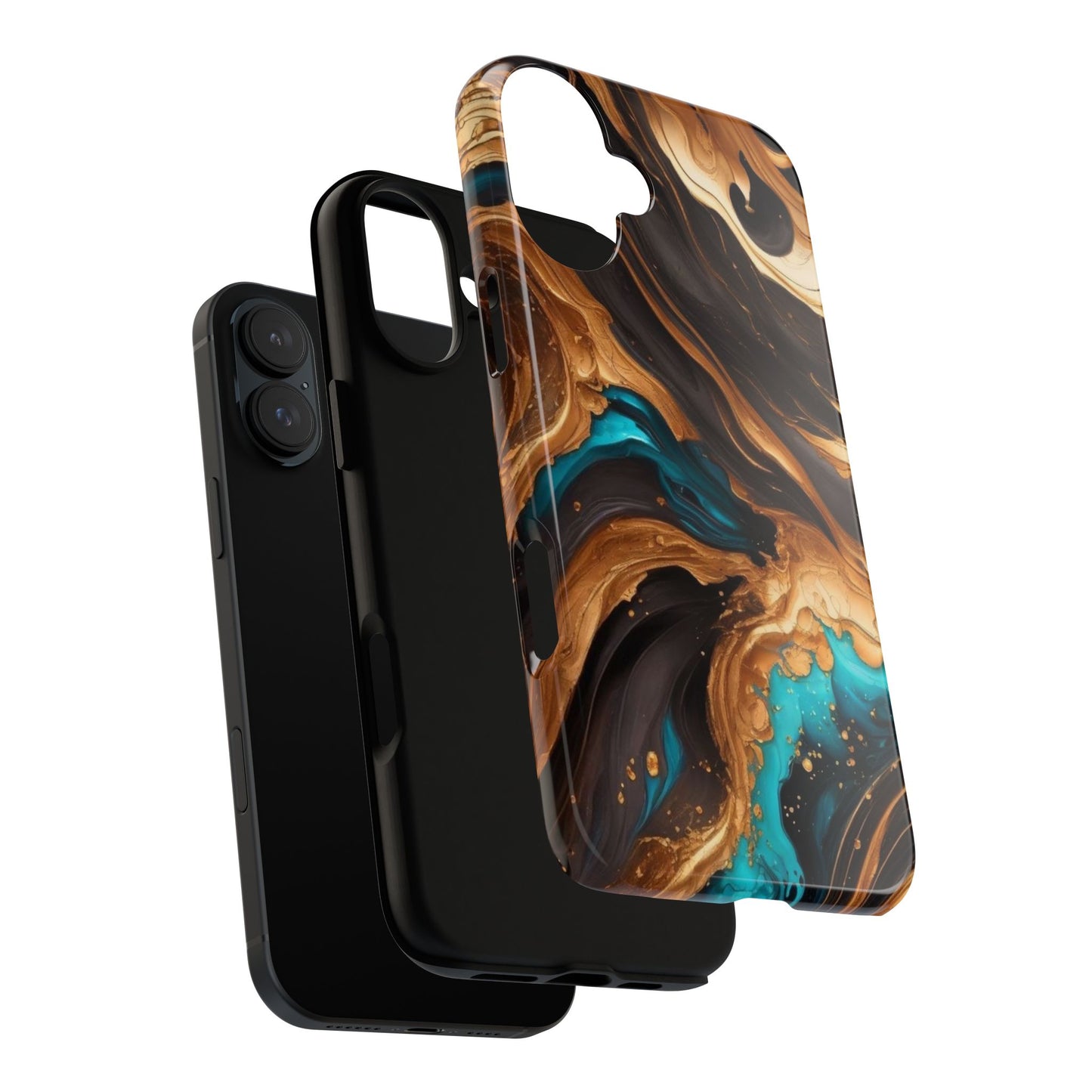 Metallic Swirls (iPhone X - iPhone 17 Pro Max) [TOUGH CASE]