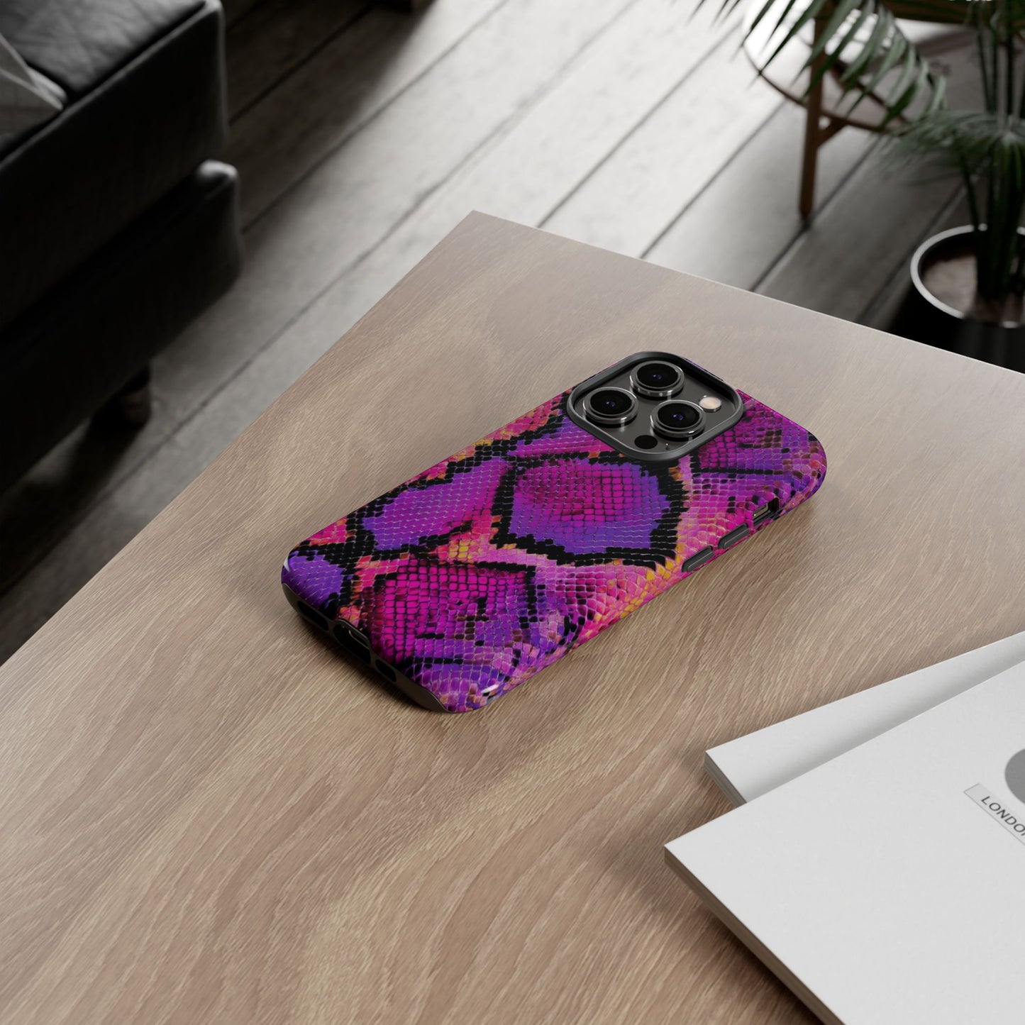 Purple Pink Snake Skin [TOUGH CASE]