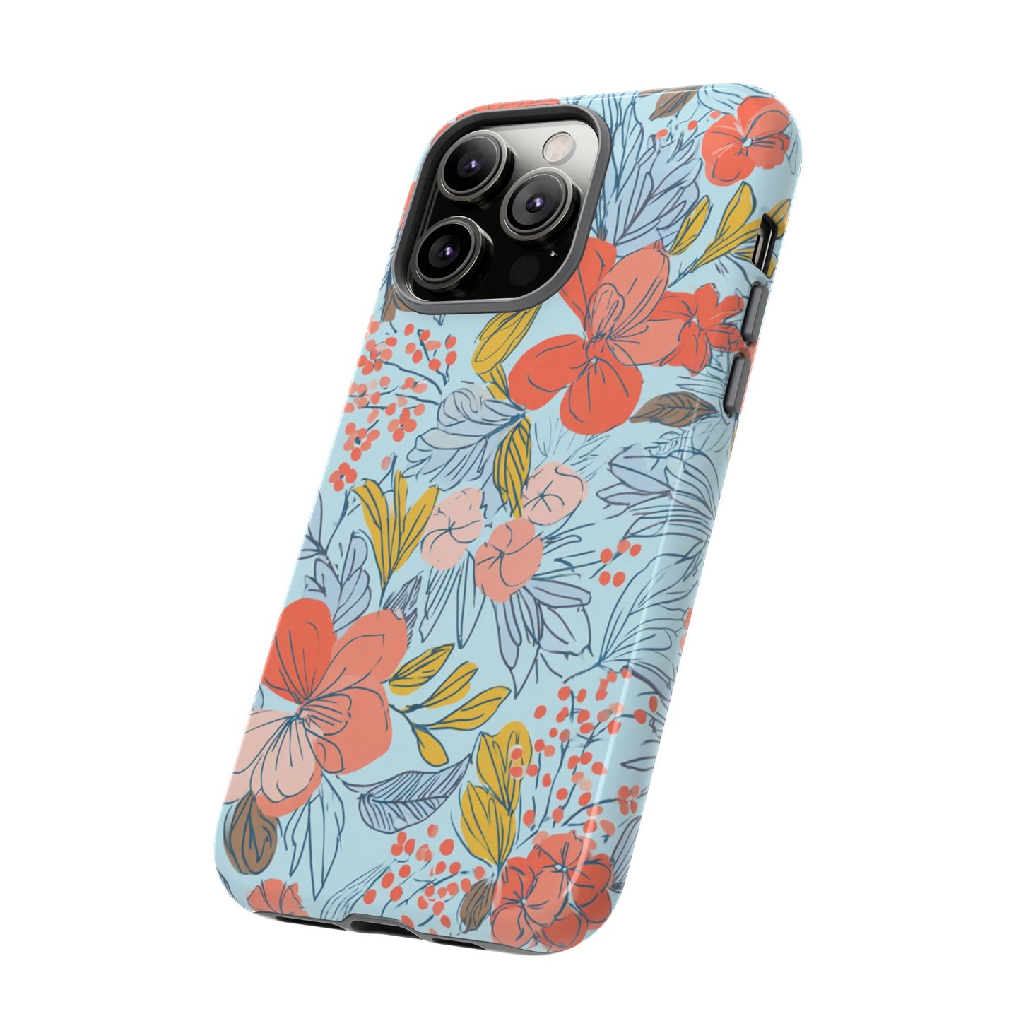 Floral 02 (iPhone X - iPhone 17 Pro Max) [TOUGH CASE]