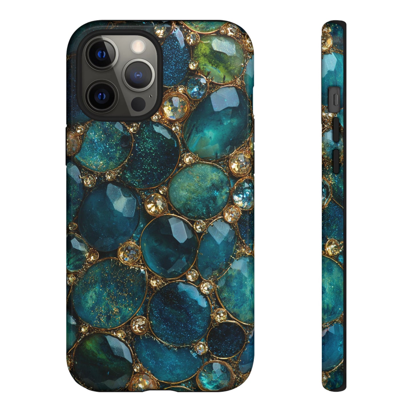 Blue Gemstones (iPhone Pro Max - iPhone X) [Tough Case]