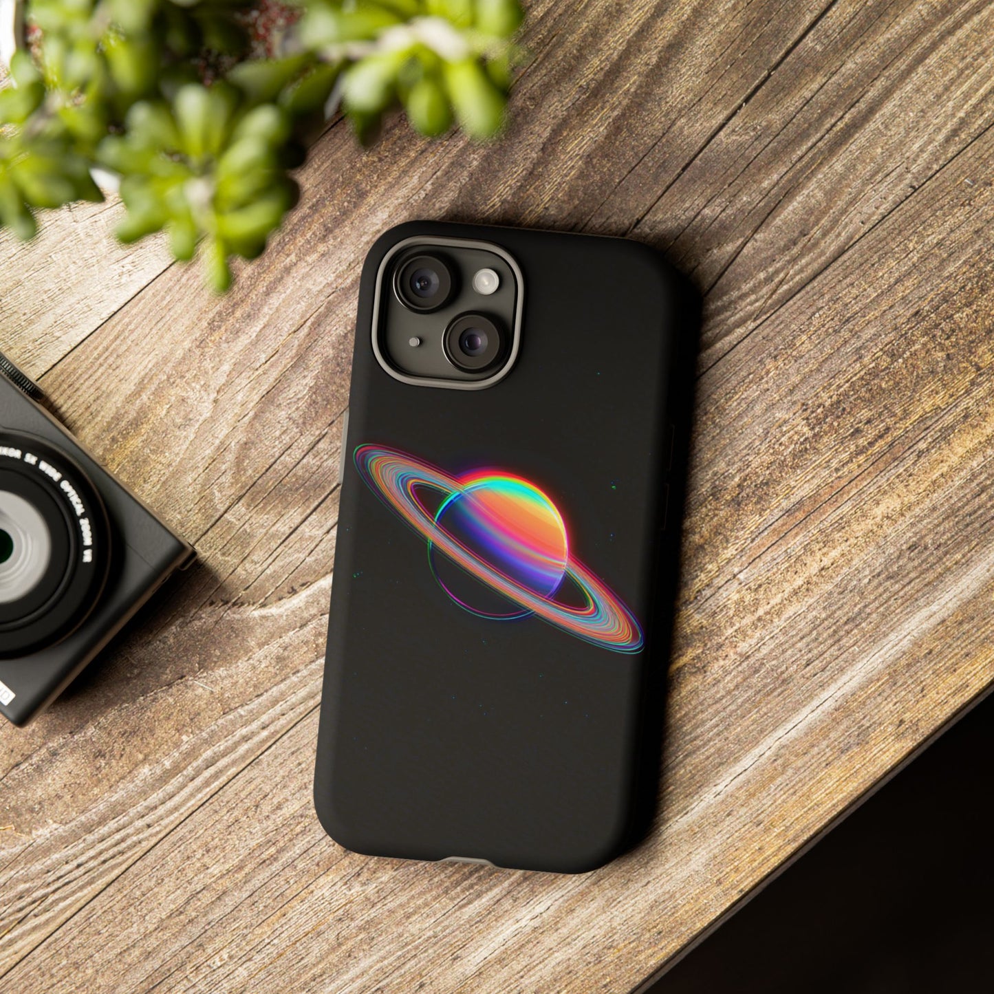 Glitched Saturn – (iPhone X - iPhone 17 Pro Max) [TOUGH CASE]
