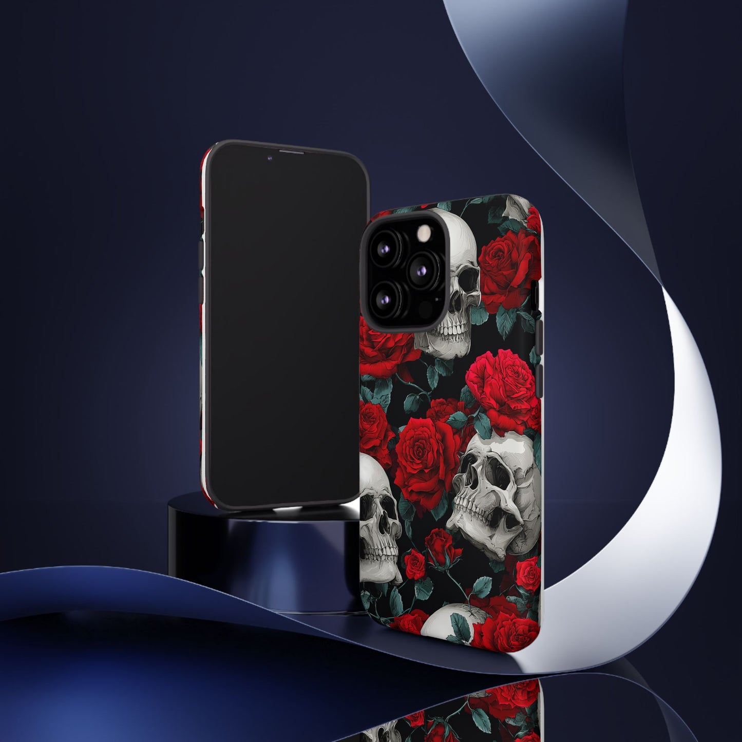 LOW STOCK Skull & Red Roses [TOUGH CASE]