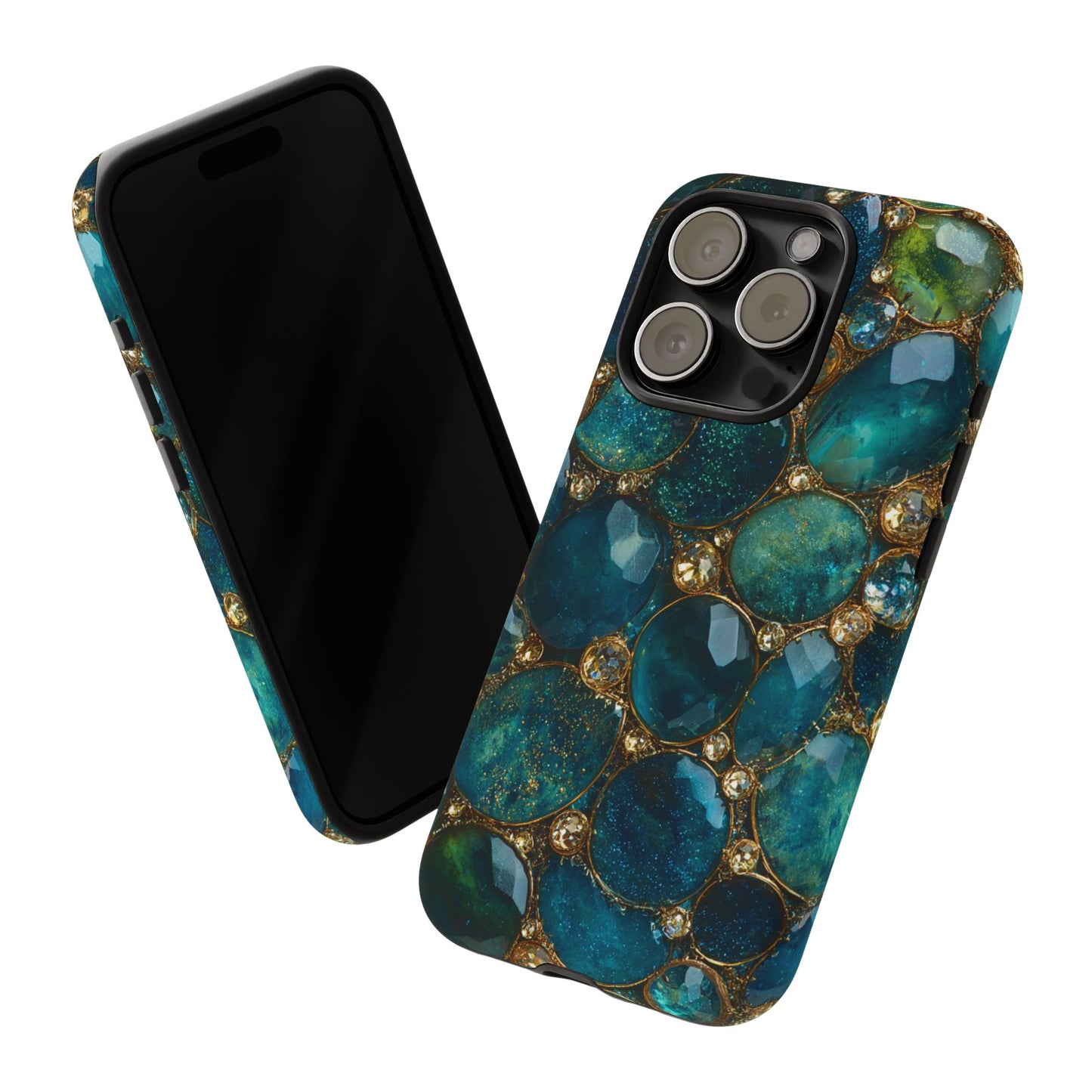 Blue Gemstones (iPhone Pro Max - iPhone X) [Tough Case]