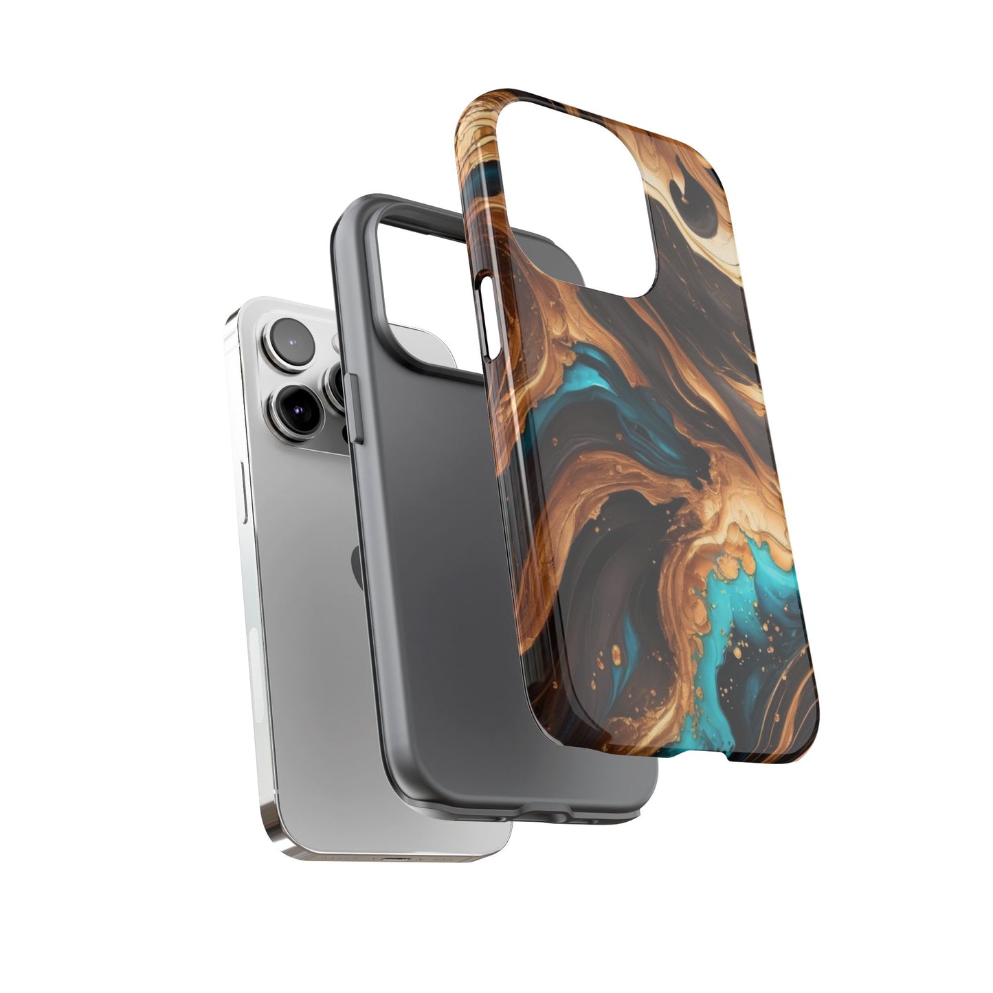 Metallic Swirls (iPhone X - iPhone 17 Pro Max) [TOUGH CASE]