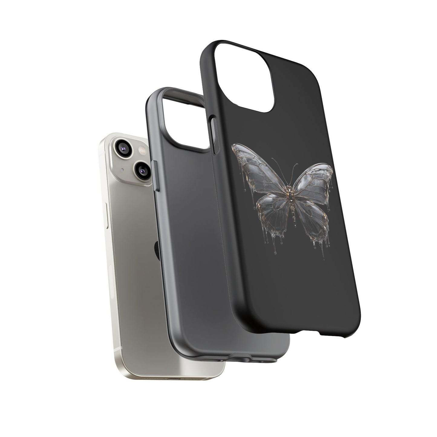 Metallic Butterfly (iPhone X - iPhone 17 Pro Max) [TOUGH CASE]