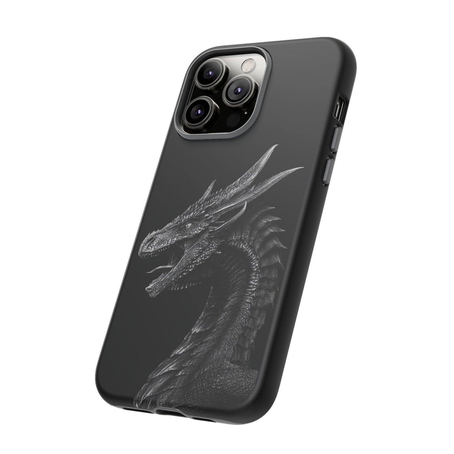 Black & White Dragon (iPhone X - iPhone 17 Pro Max) [TOUGH CASE]