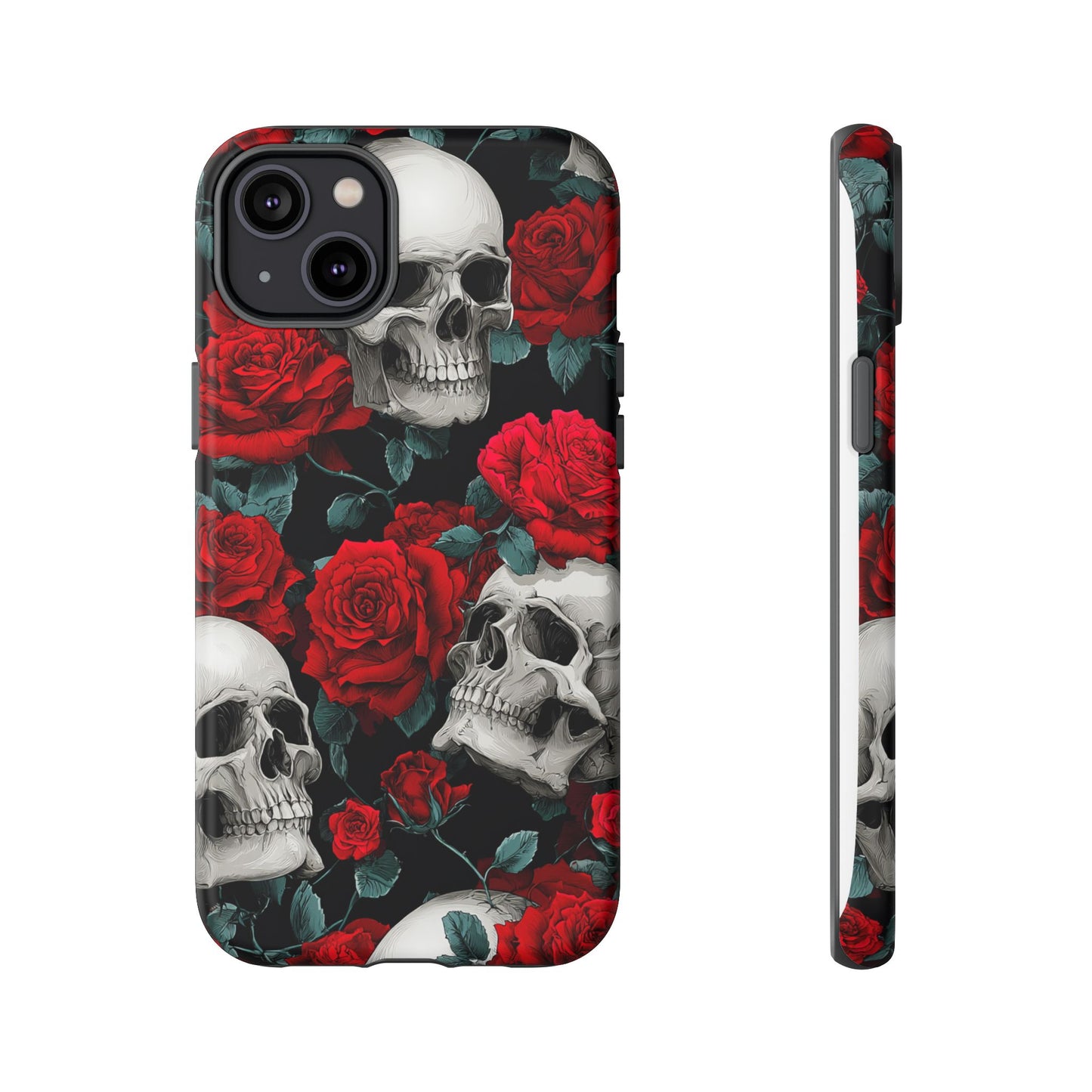 LOW STOCK Skull & Red Roses [TOUGH CASE]