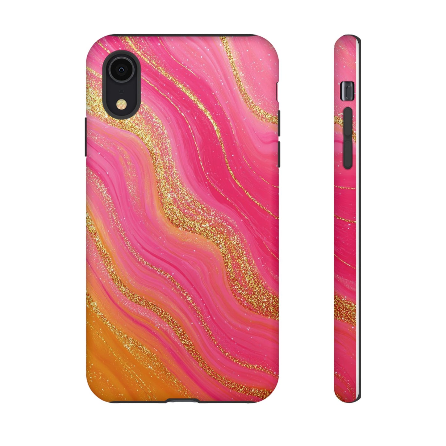 Pink and Glitter Gold Marble [TOUGH CASE]