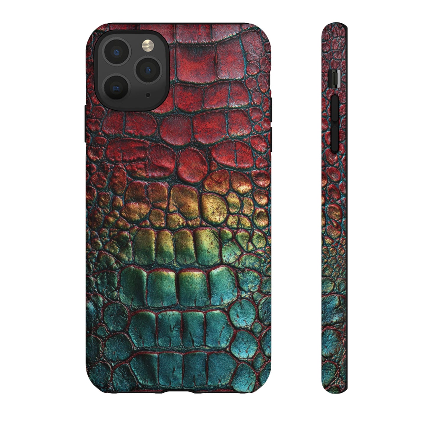 Red, Yellow, Blue Crocodile Skin [TOUGH CASE]