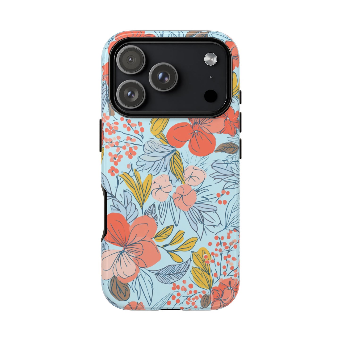 Floral 02 (iPhone X - iPhone 17 Pro Max) [TOUGH CASE]