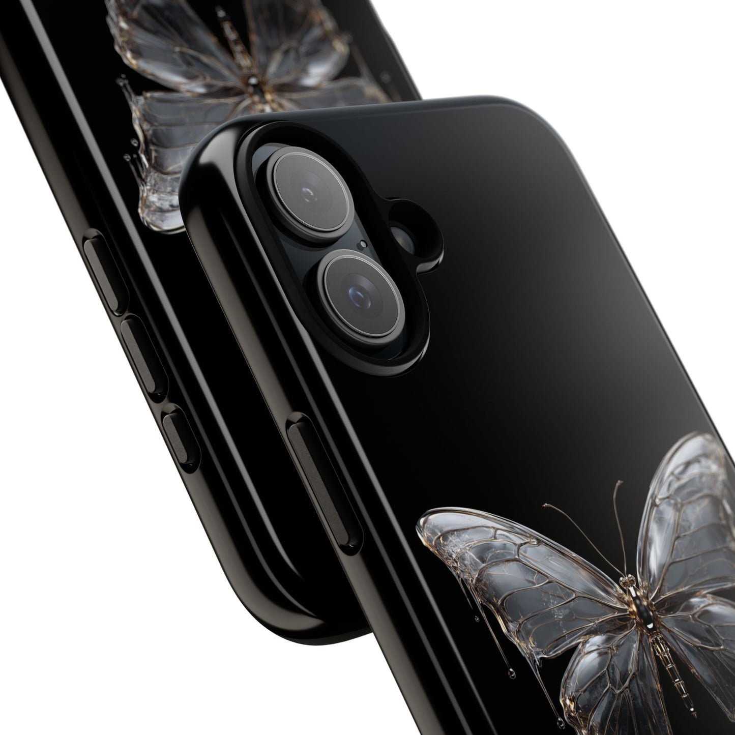 Metallic Butterfly (iPhone X - iPhone 17 Pro Max) [TOUGH CASE]