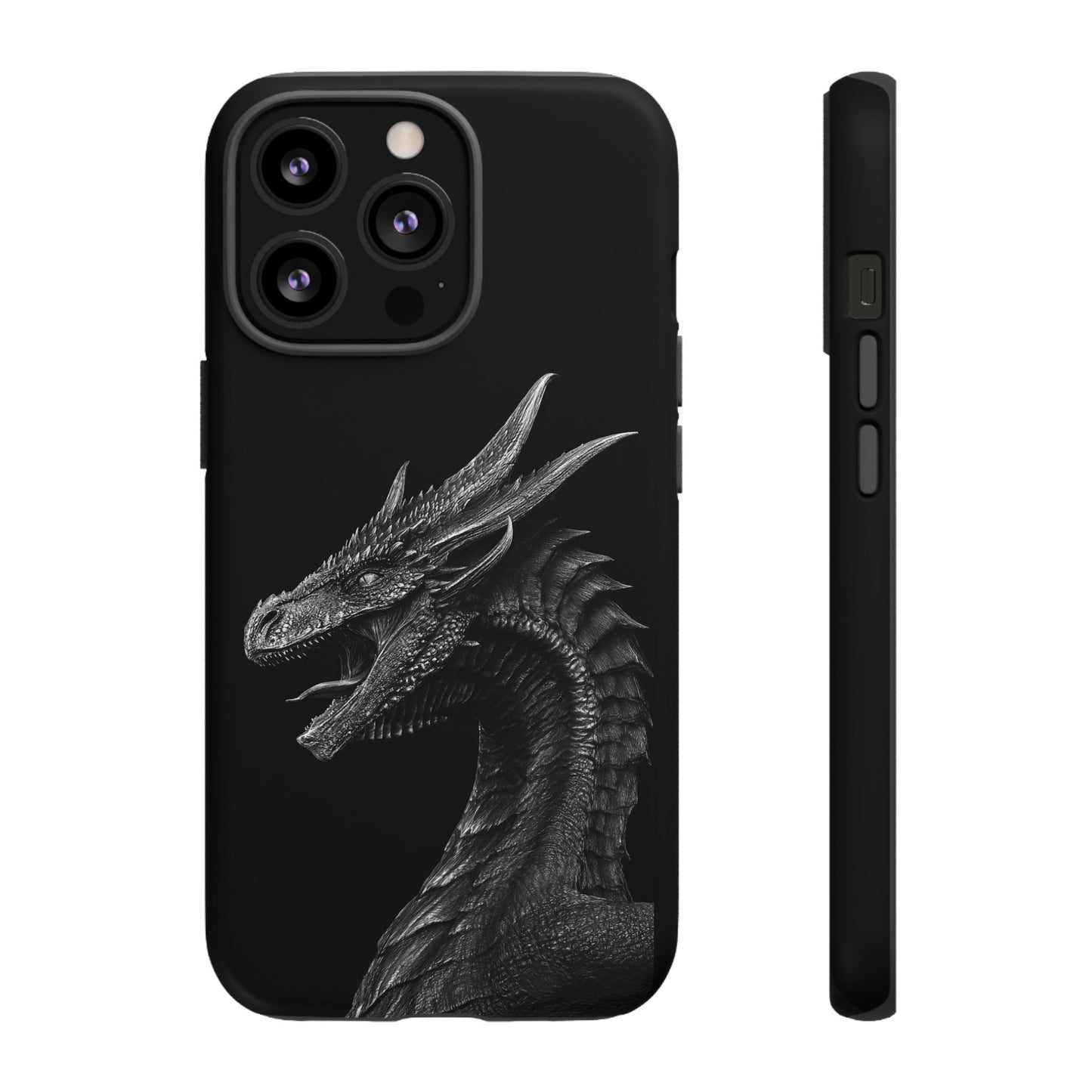 Black & White Dragon (iPhone X - iPhone 17 Pro Max) [TOUGH CASE]