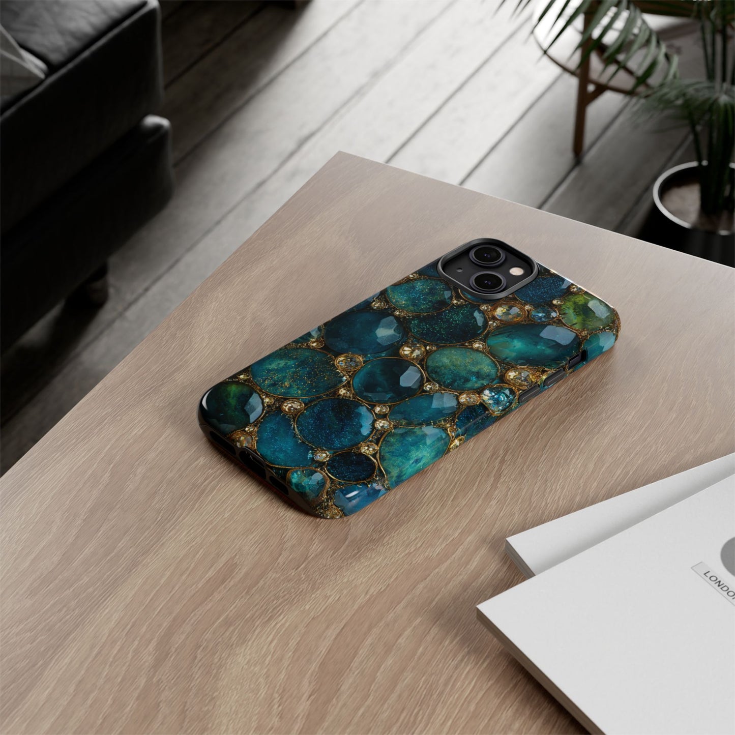Blue Gemstones (iPhone Pro Max - iPhone X) [Tough Case]