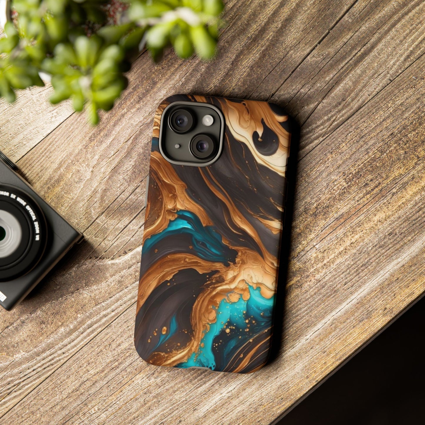 Metallic Swirls (iPhone X - iPhone 17 Pro Max) [TOUGH CASE]